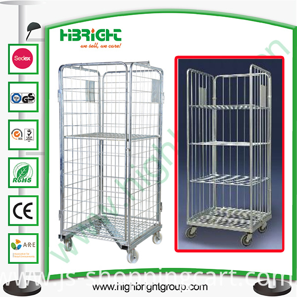 Warehouse Roll Storarge Cage Container Trolley Cart